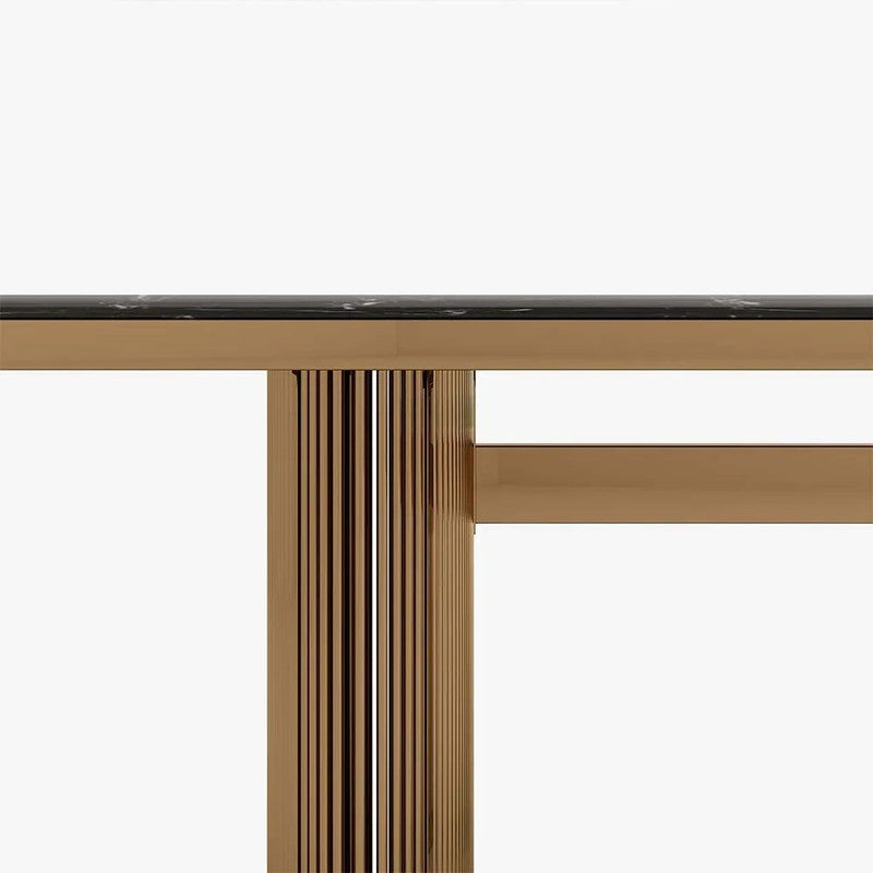 Black Faux Marble Dining Table